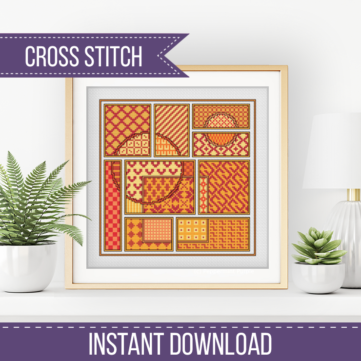 The Orange Edition - CROSS STITCH Version Cross Stitch Pattern by Peppermint Purple