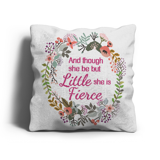 Though She be but Little Cross Stitch Pattern by Peppermint Purple