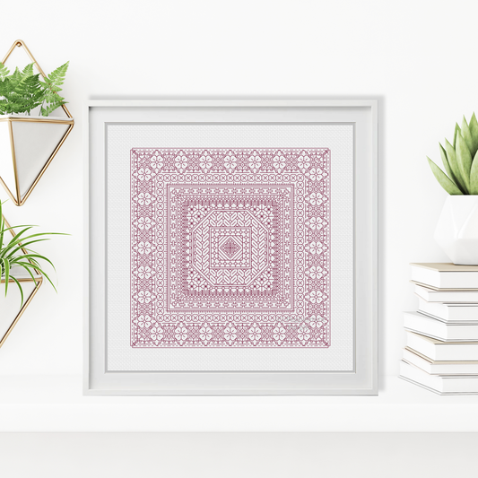 Study In Mauve Blackwork Study In Colour by Peppermint Purple