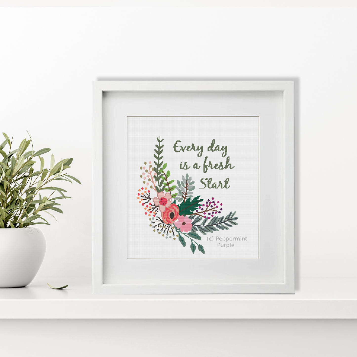 Every Day Cross Stitch Pattern by Peppermint Purple