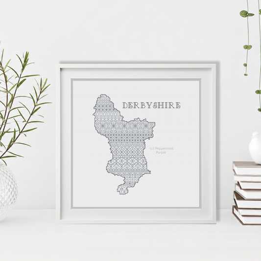 Derbyshire Blackwork Blackwork Pattern by Peppermint Purple