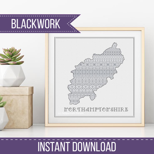 Northamptonshire Blackwork Pattern by Peppermint Purple