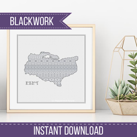 Kent Blackwork Blackwork Pattern by Peppermint Purple