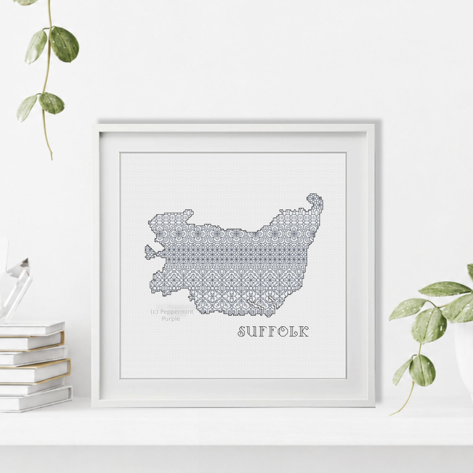 Suffolk Blackwork Pattern by Peppermint Purple