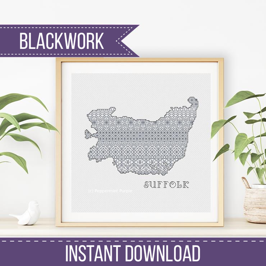 Suffolk Blackwork Pattern by Peppermint Purple