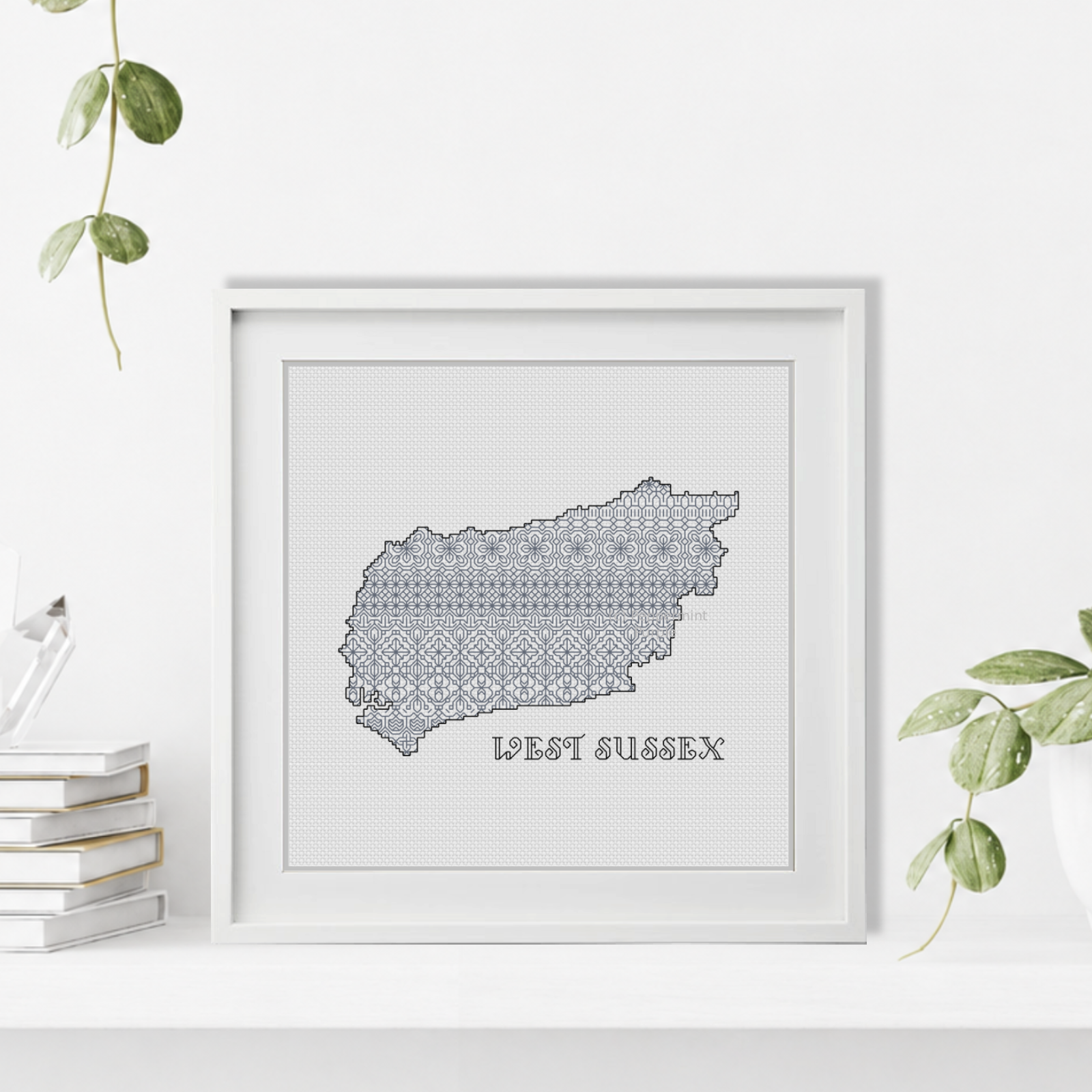 West Sussex Blackwork Pattern by Peppermint Purple