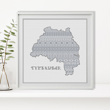 Tyne & Wear Blackwork Pattern by Peppermint Purple