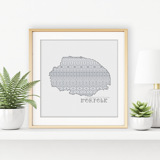 Norfolk Blackwork Blackwork Pattern by Peppermint Purple