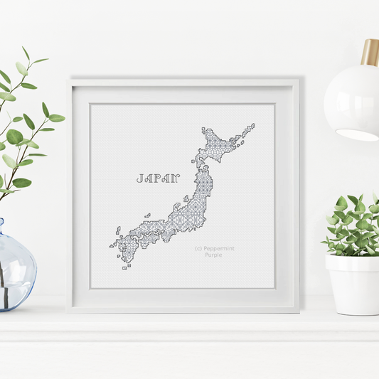 Japan Blackwork Pattern Blackwork Pattern by Peppermint Purple