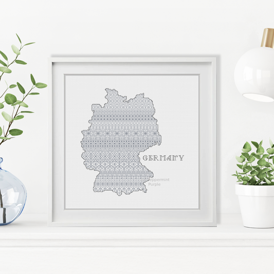 Germany Blackwork Pattern Blackwork Pattern by Peppermint Purple