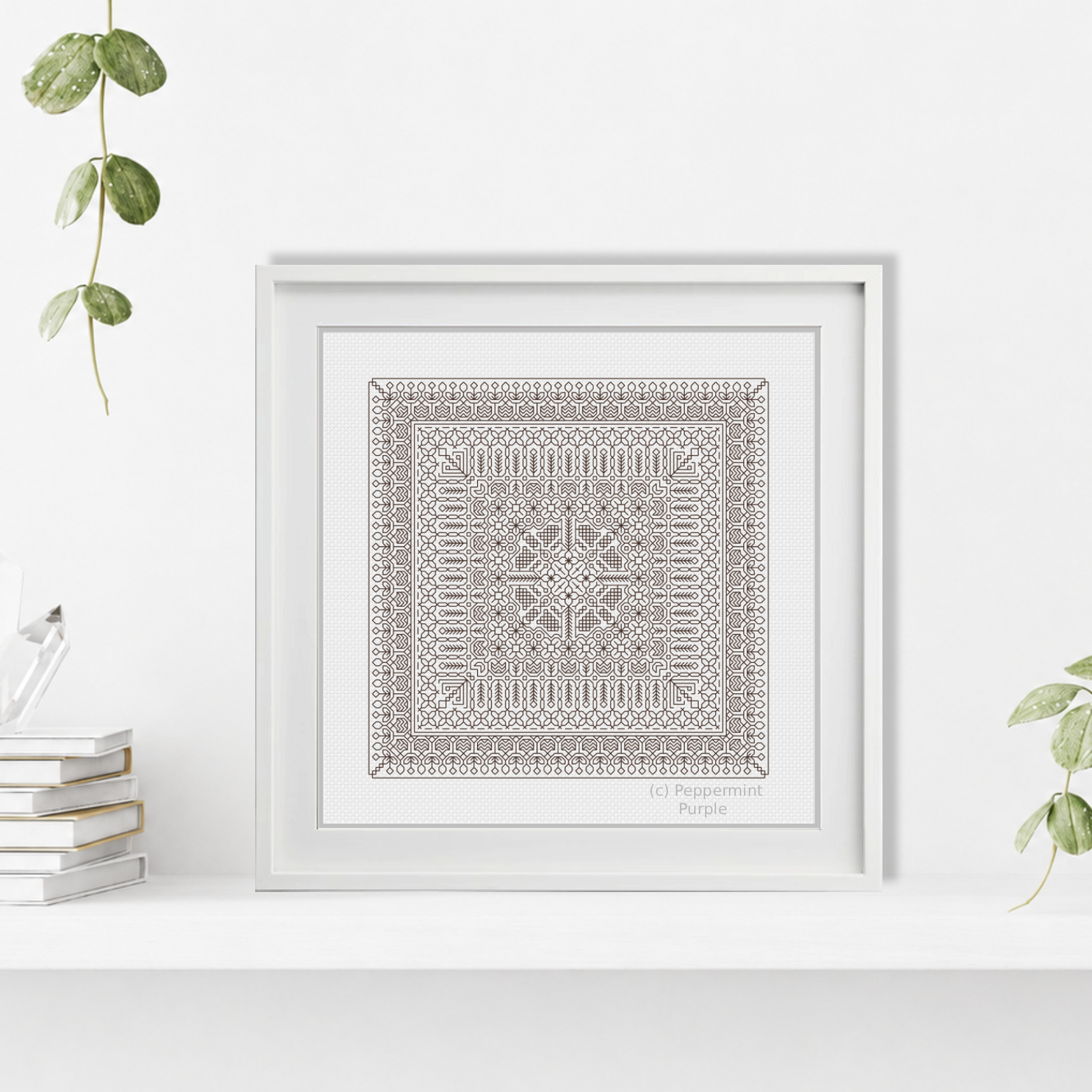 Study In Mocha Blackwork Study In Colour by Peppermint Purple