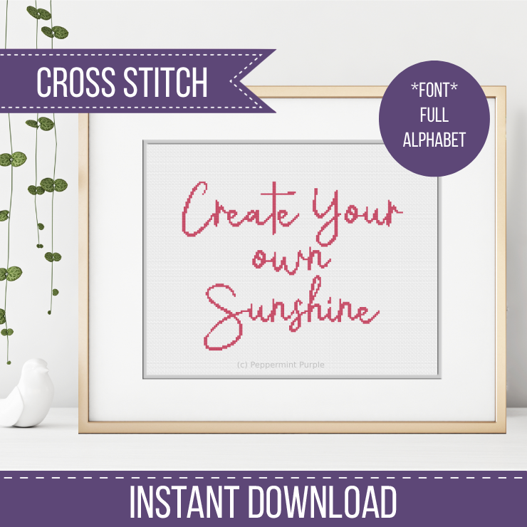 Classic Font Cross Stitch Font by Peppermint Purple