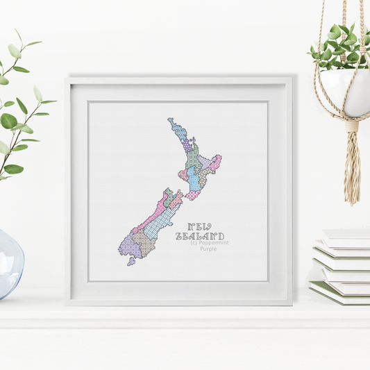 New Zealand Blackwork Blackwork Pattern by Peppermint Purple