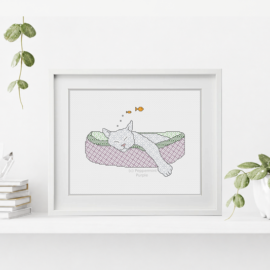 Fishy Dreams Kit Blackwork Kit by Peppermint Purple