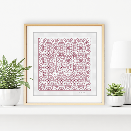 Study In Raspberry Blackwork Study In Colour by Peppermint Purple