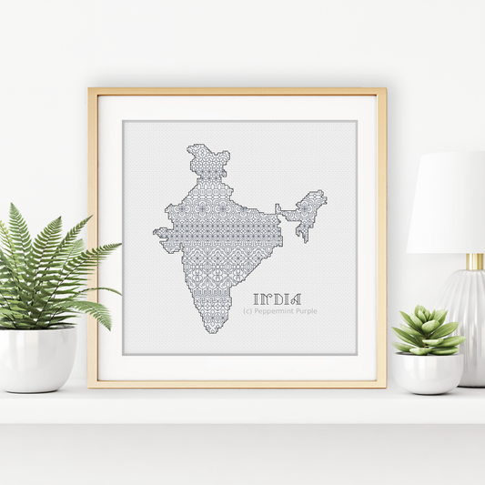 India Blackwork Blackwork Pattern by Peppermint Purple