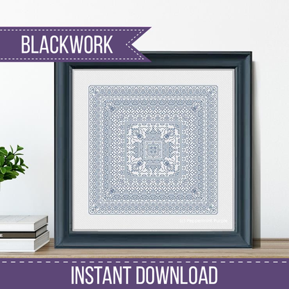 Study In Wedgewood Blackwork Study In Colour by Peppermint Purple