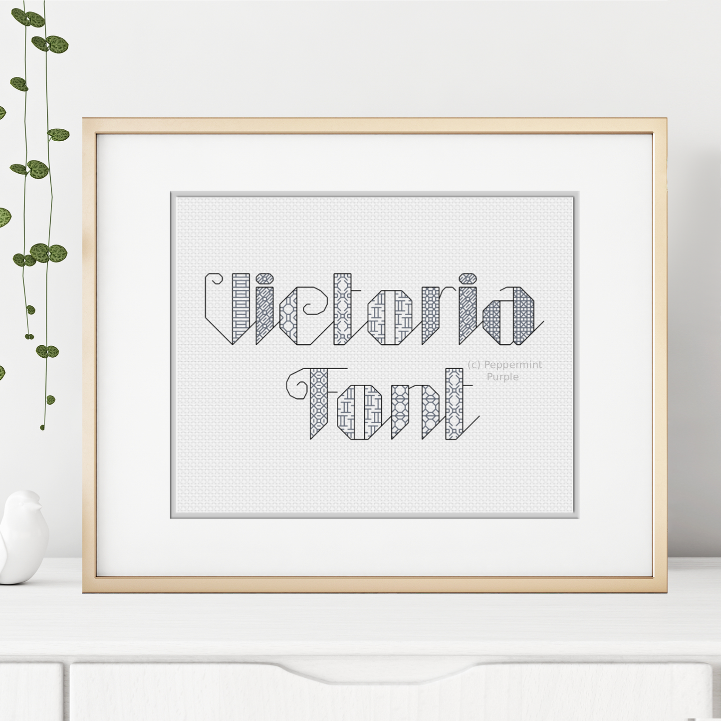 Victoria Blackwork Font Blackwork Font by Peppermint Purple