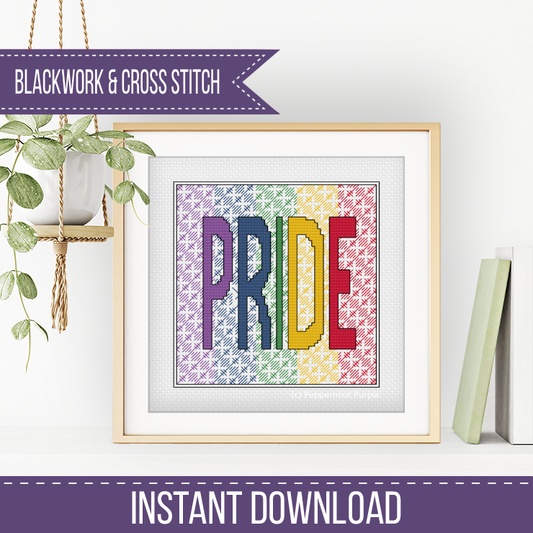 Pride - Stonewall Charity Blackwork Pattern by Peppermint Purple