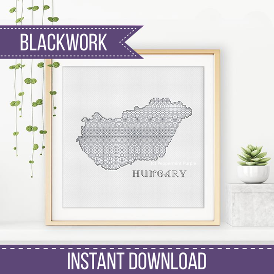 Hungary Blackwork Blackwork Pattern by Peppermint Purple