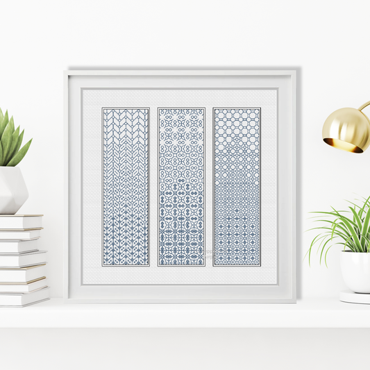 Blackwork Shading Bookmarks Blackwork Pattern by Peppermint Purple