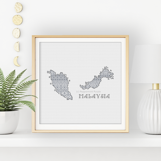Malaysia Blackwork Blackwork Pattern by Peppermint Purple