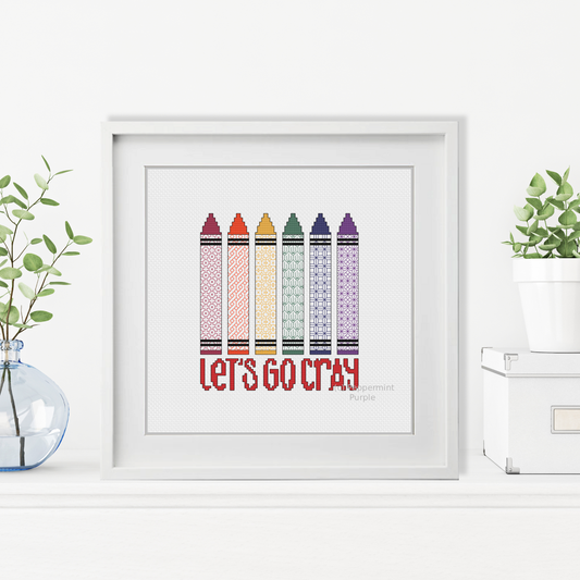 Let's Go Cray Blackwork Blackwork Pattern by Peppermint Purple
