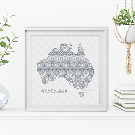 Australian Blackwork Blackwork Pattern by Peppermint Purple