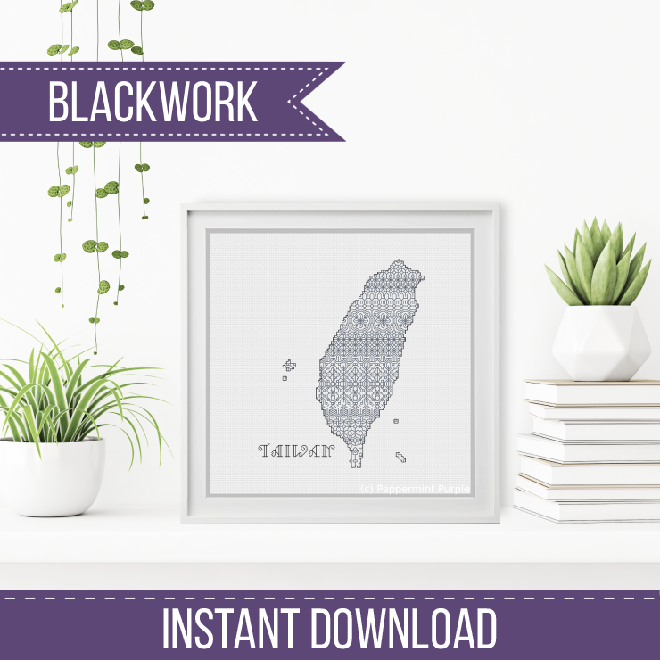 Taiwan Blackwork Blackwork Pattern by Peppermint Purple