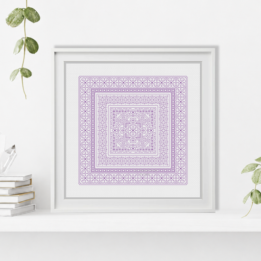 Study In Lavender Blackwork Study In Colour by Peppermint Purple