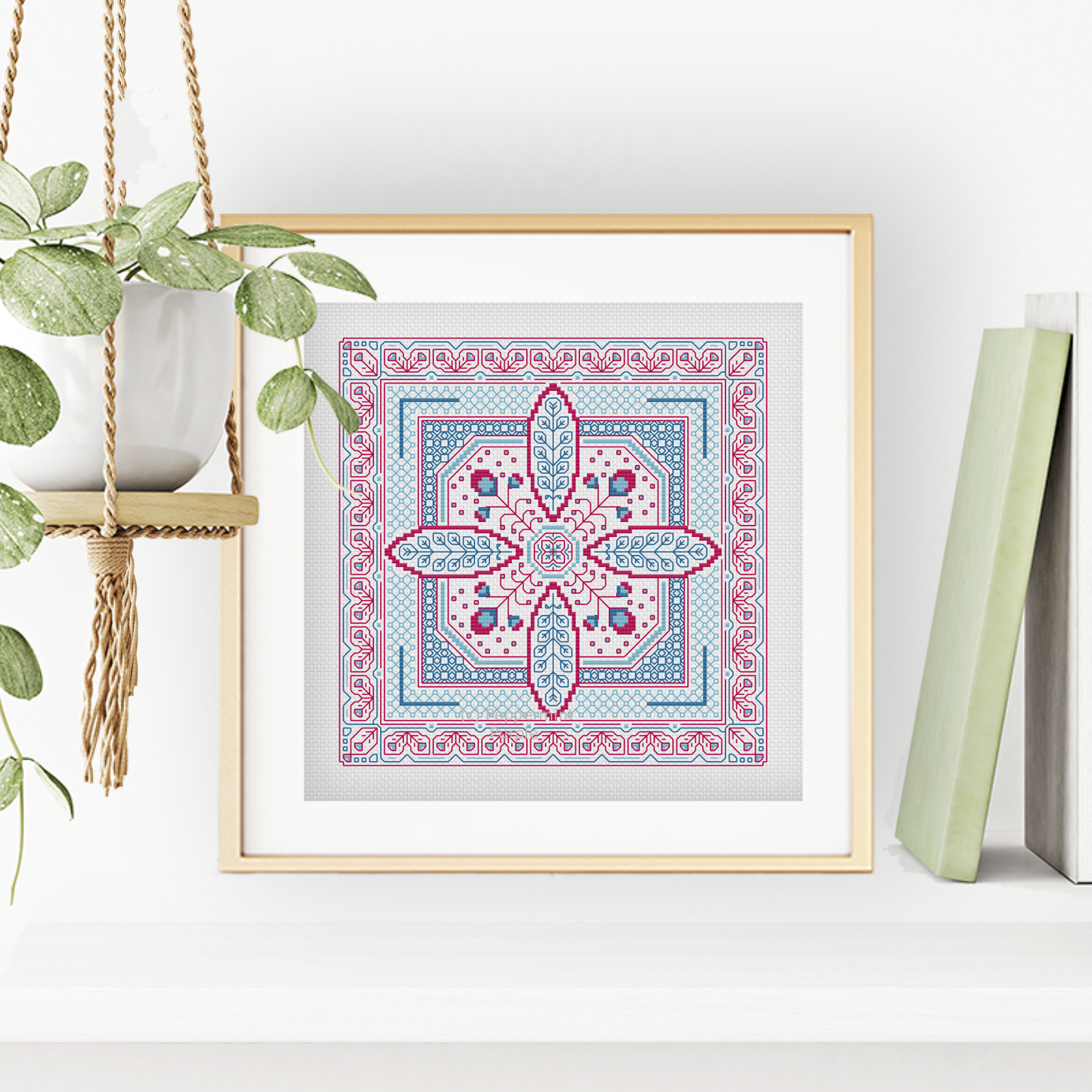 Hints of Petals Blackwork Pattern by Peppermint Purple