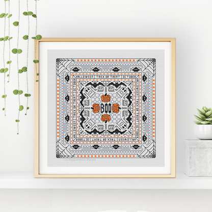 Hints Of Halloween Blackwork Pattern by Peppermint Purple
