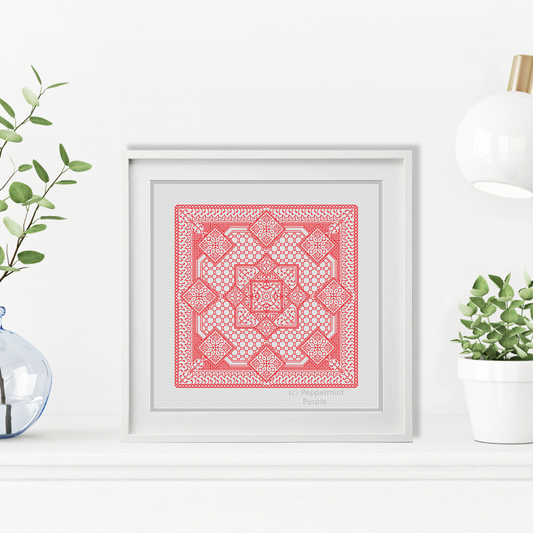 Study in Burnt Orange Blackwork Study In Colour by Peppermint Purple