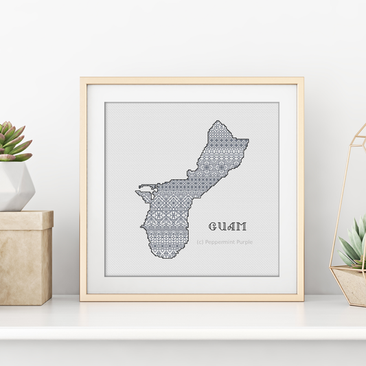 Guam Blackwork Blackwork Pattern by Peppermint Purple