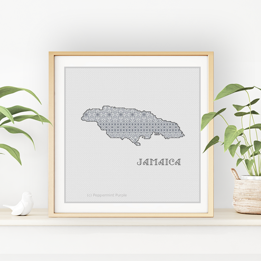 Jamaica Blackwork Pattern by Peppermint Purple