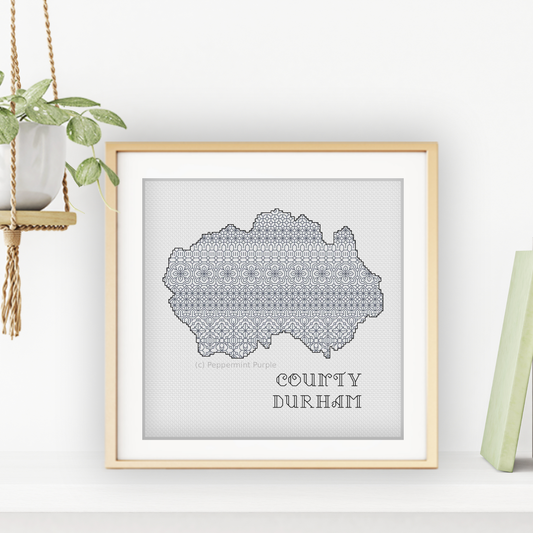 County Durham Blackwork Pattern by Peppermint Purple