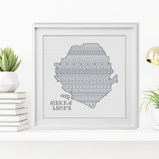 Sierra Leone Blackwork Blackwork Pattern by Peppermint Purple