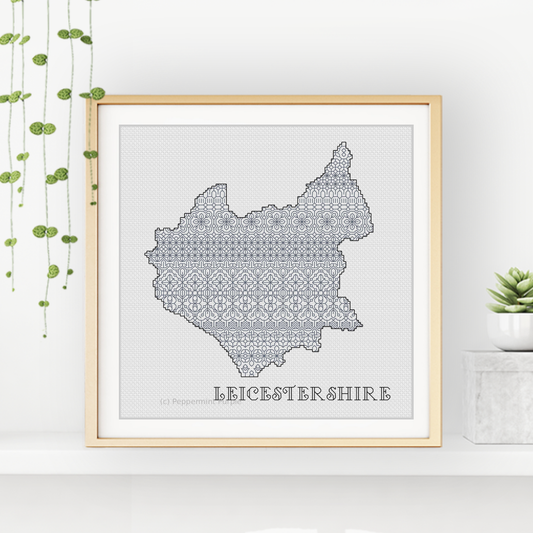 Leicestershire Blackwork Pattern Blackwork Pattern by Peppermint Purple
