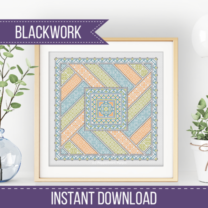 Parquet Blackwork Pattern by Peppermint Purple