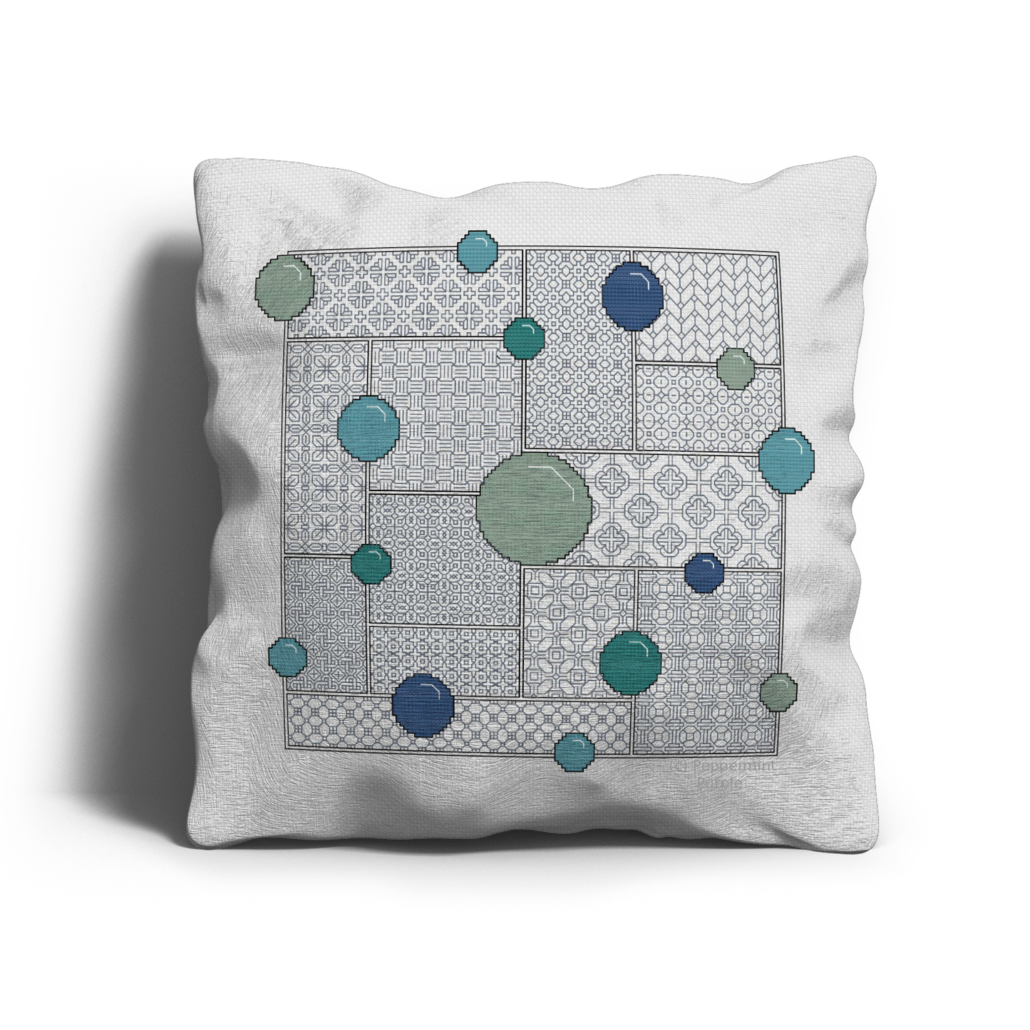 Bubbles Blackwork Pattern by Peppermint Purple