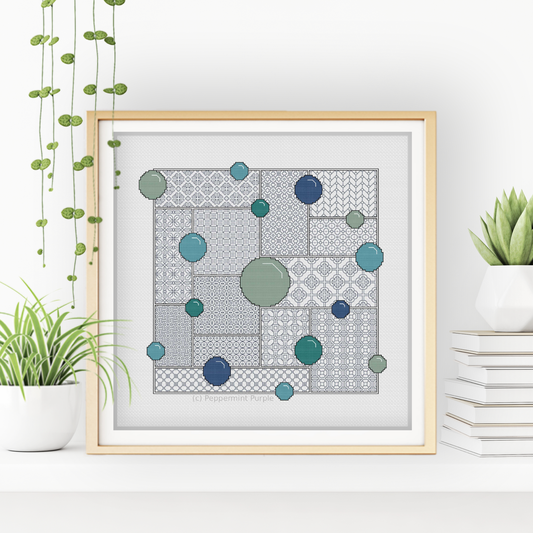 Bubbles Blackwork Pattern by Peppermint Purple