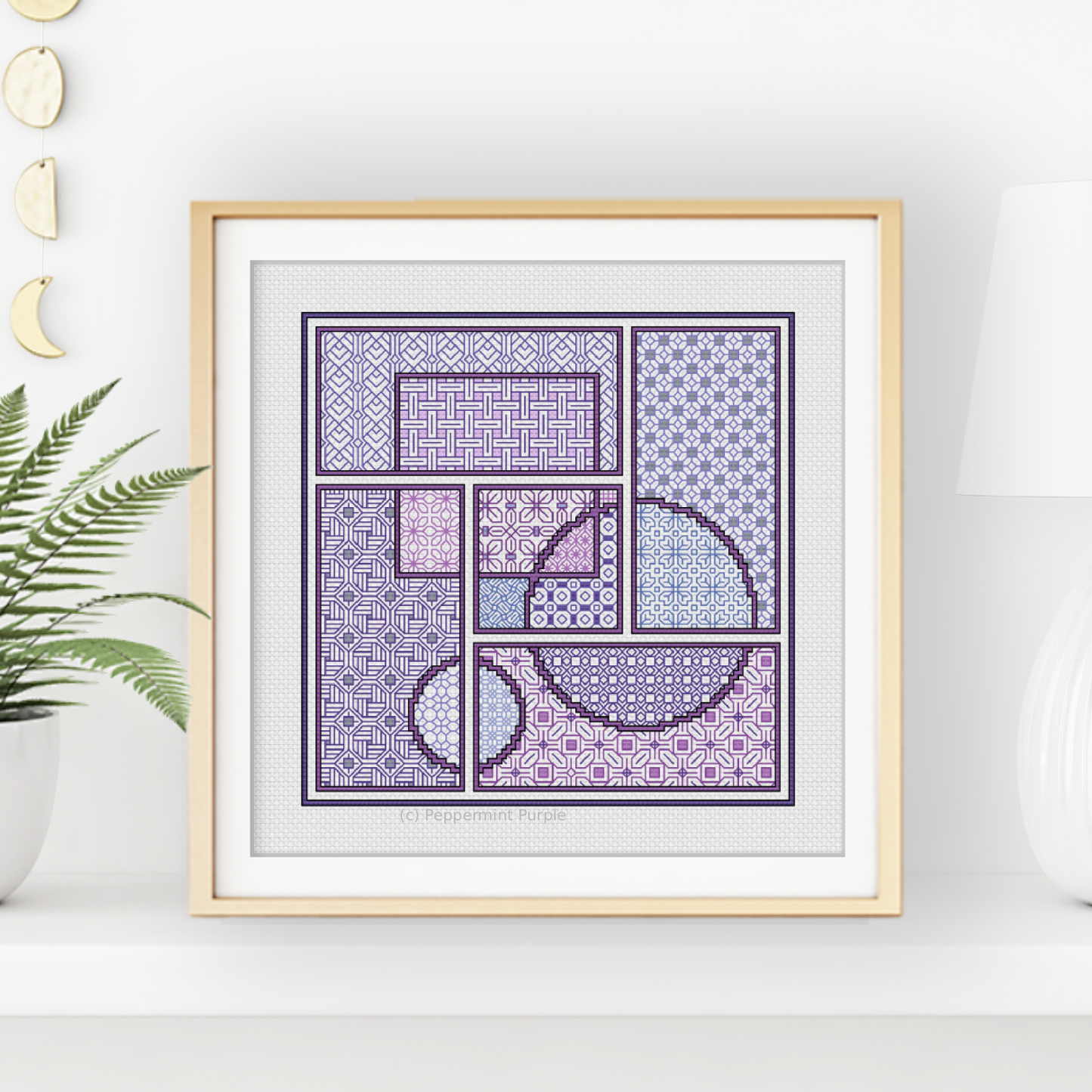The Purple Edit Blackwork Pattern by Peppermint Purple