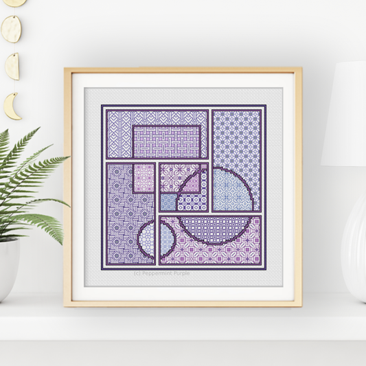 The Purple Edit Blackwork Pattern by Peppermint Purple
