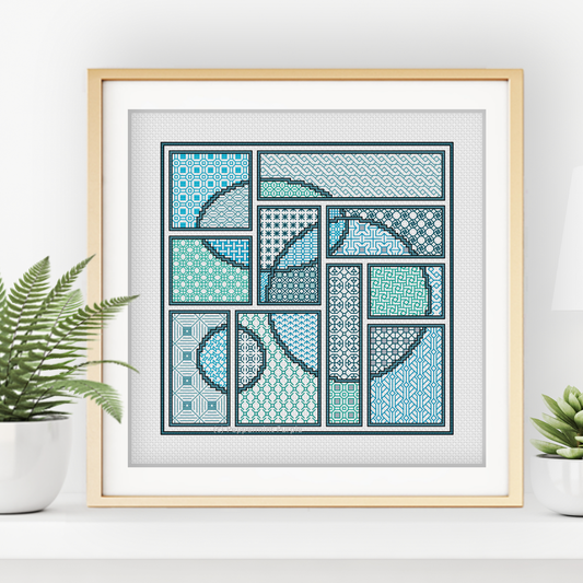 The Sea Edit Blackwork Pattern by Peppermint Purple