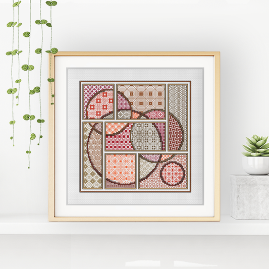 The Autumn Fall Edit Blackwork Pattern by Peppermint Purple
