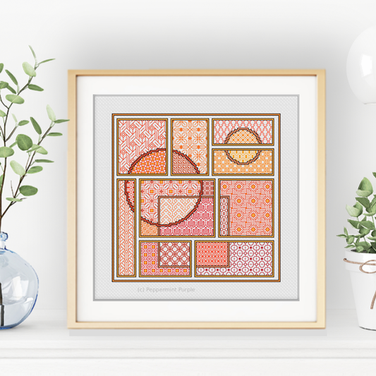 The Orange Edit Blackwork Pattern by Peppermint Purple