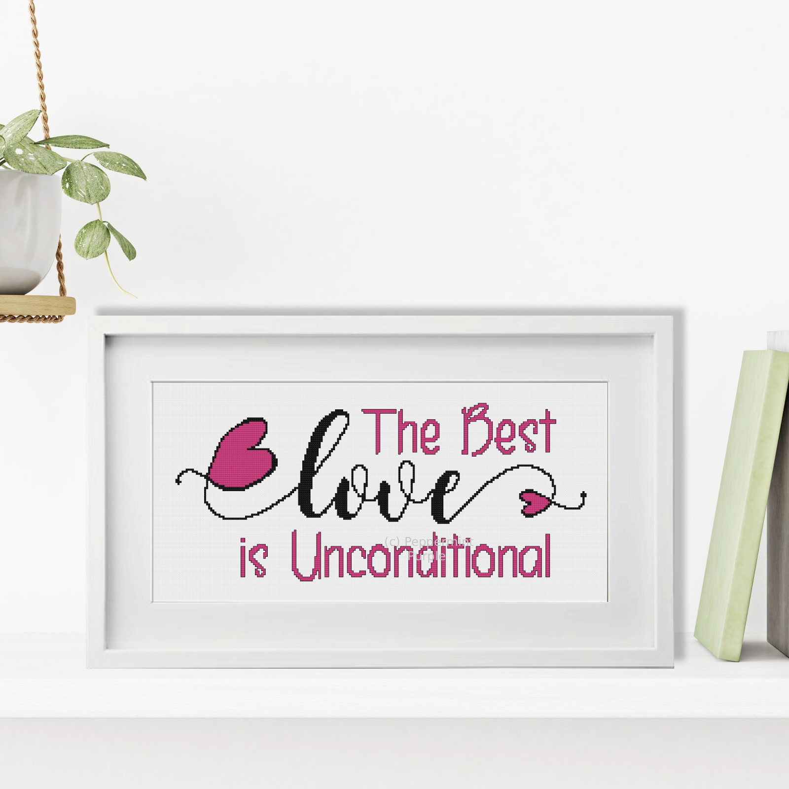 The Best Love Cross Stitch Pattern by Peppermint Purple