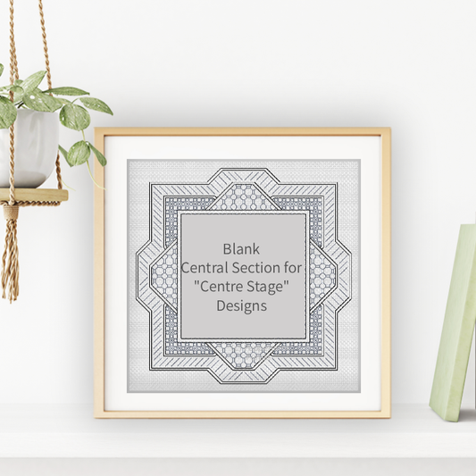Centre Stage - Border 4 Blackwork Pattern by Peppermint Purple