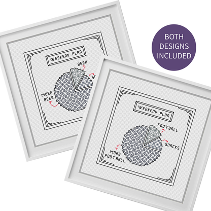 Centre Stage - Weekend Plan Blackwork Pattern by Peppermint Purple