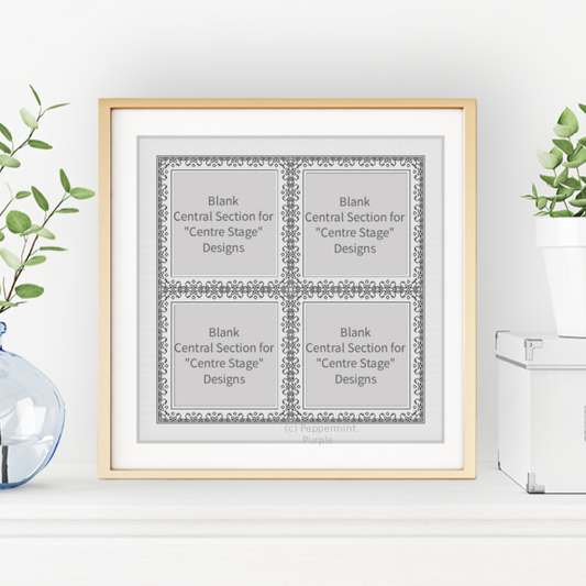 Centre Stage - Border 7 Blackwork Pattern by Peppermint Purple